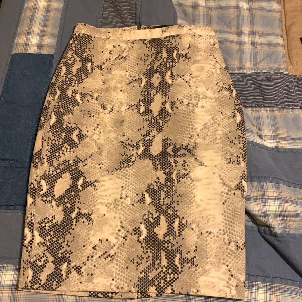 Snake skin pencil skirt
